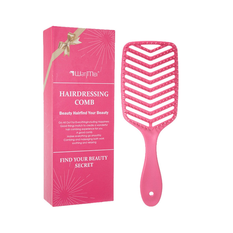 Vented Flex Detangler Hair Comb | Effortless Airflow Styling Brush | Fluffy Women's Hairdressing Comb