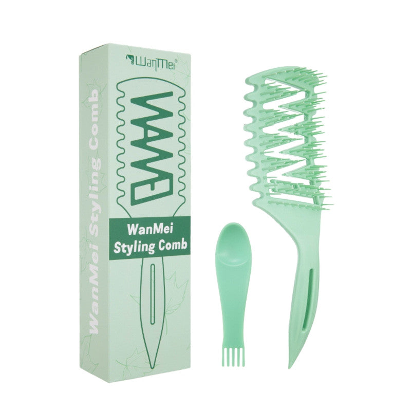 Curl Define Styling Hair Brush, Wet & Dry Multifunction Bounce Curl Brush for Detangling, Combing, Shaping and Defining Curls, Hair Brush for Women Men