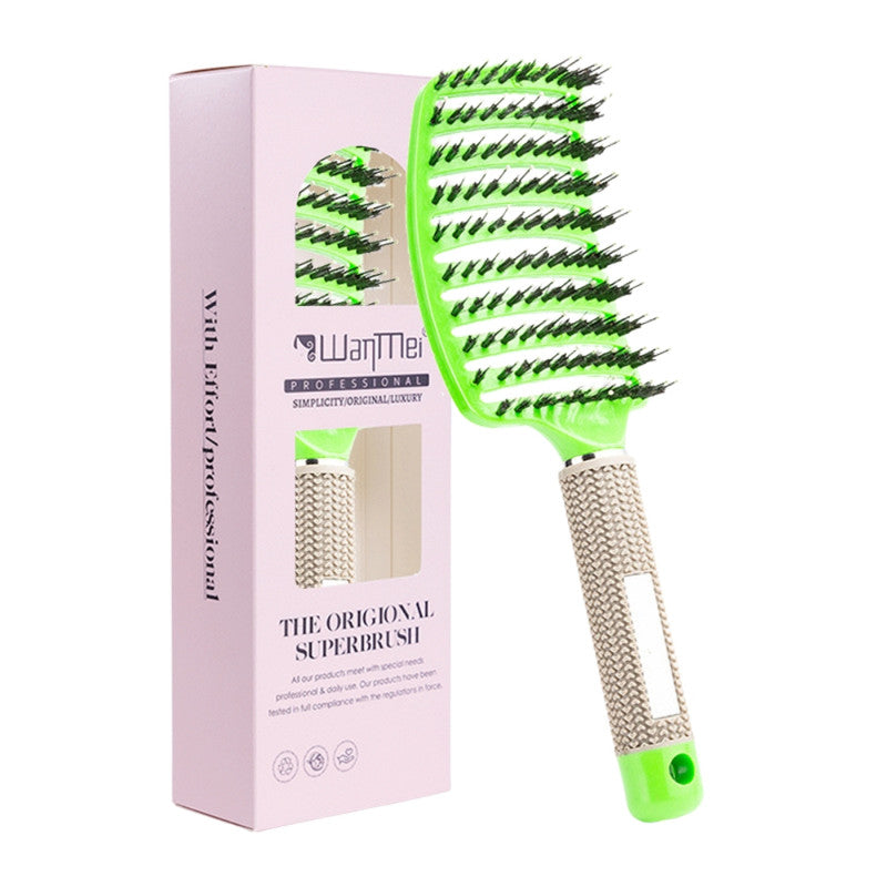 Detangling Hair Brush Comb for Women | Curved Styling Hair Brush with Flexible Bristles, Detangling & Blow Dry Comb for Curly