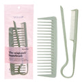 Retro Wide-Tooth Wheat Straw Hair Comb for Men (2-Piece Set) – Handleless Portable Pocket Comb for Smooth Slicked-Back Hairstyles & Daily Grooming – Durable Sustainable Material Hair Tool