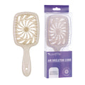 Eco-Friendly Wheat Straw Fan-Shaped Hollow Vent Brush – High-Temperature Resistant Detangling Comb for Fluffy Styling & Quick Drying – Professional ABS & CPU Material Hair Tool for All Hair Types