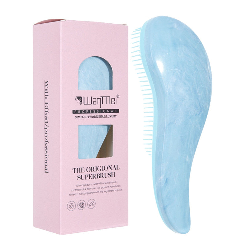 Detangling Brush Works As a Detangler for Thick, Thin, Curly, Fine, Natural, Color Treated, Damaged, Wet or Dry Hair - No More Tangle - Adults & Kids