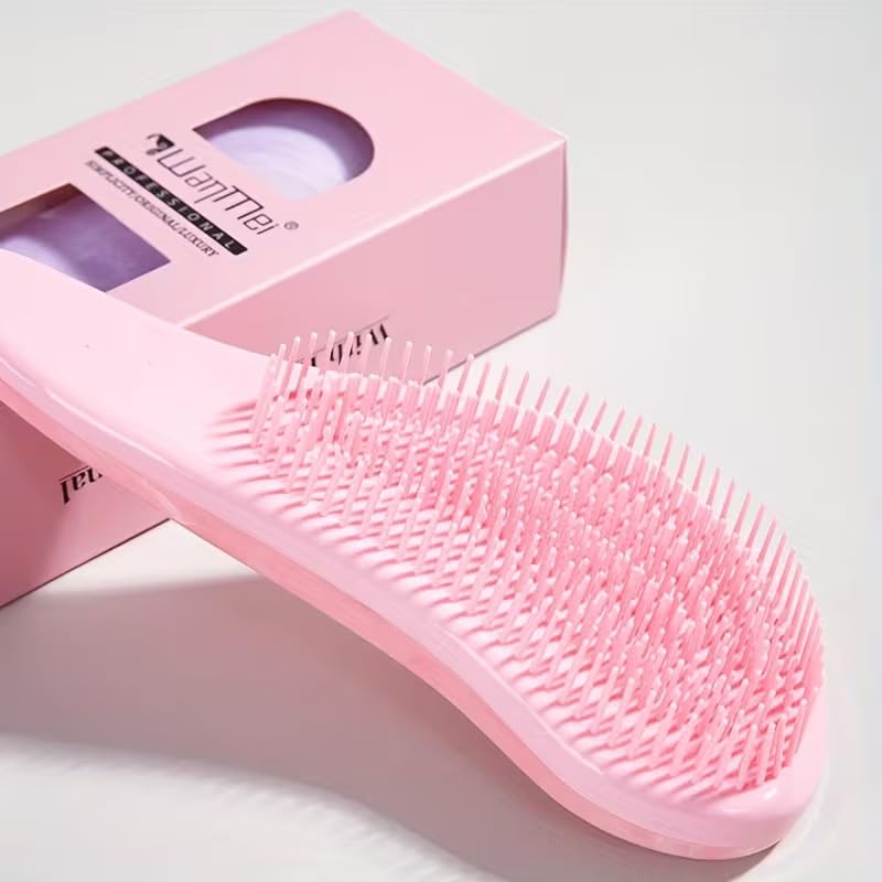 Detangling Brush Works As a Detangler for Thick, Thin, Curly, Fine, Natural, Color Treated, Damaged, Wet or Dry Hair - No More Tangle - Adults & Kids