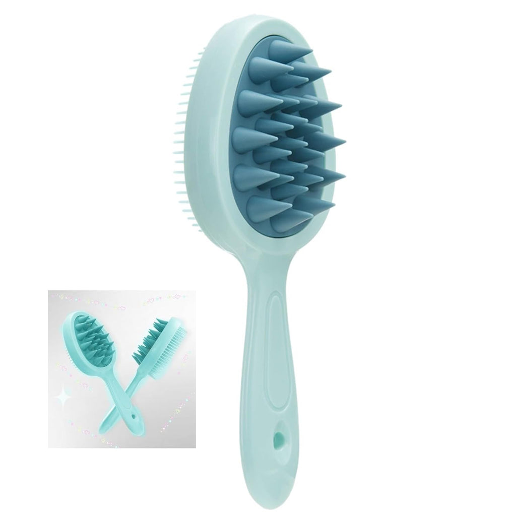 Double Sided Hair Styling Comb with Silicone Shampoo Brush that Prevents Tangling