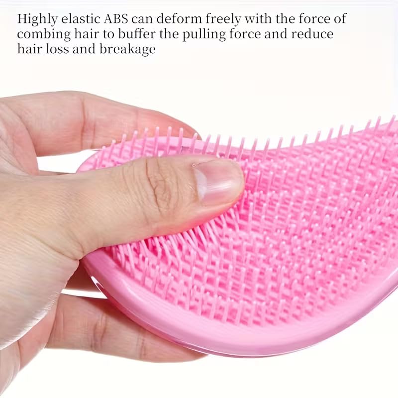 Detangling Brush Works As a Detangler for Thick, Thin, Curly, Fine, Natural, Color Treated, Damaged, Wet or Dry Hair - No More Tangle - Adults & Kids