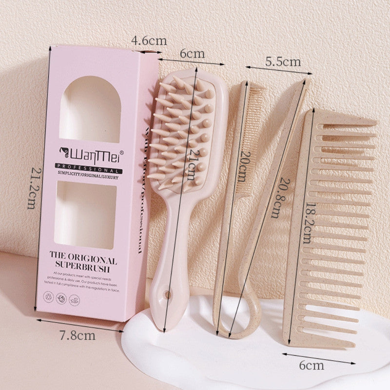 Hair Comb and Brush Set for Deep Hair Cleansing | Hair Smoothing Massage | Hair Styling & Braiding