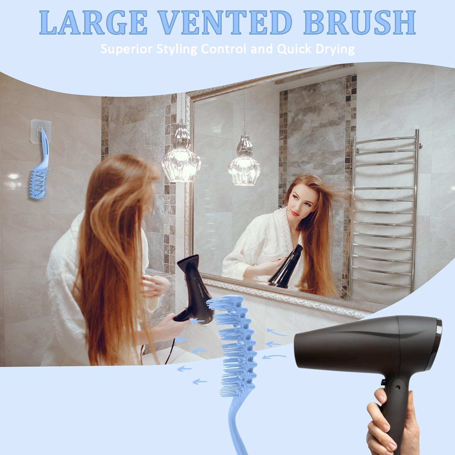 Curl Define Styling Hair Brush, Wet & Dry Multifunction Bounce Curl Brush for Detangling, Combing, Shaping and Defining Curls, Hair Brush for Women Men