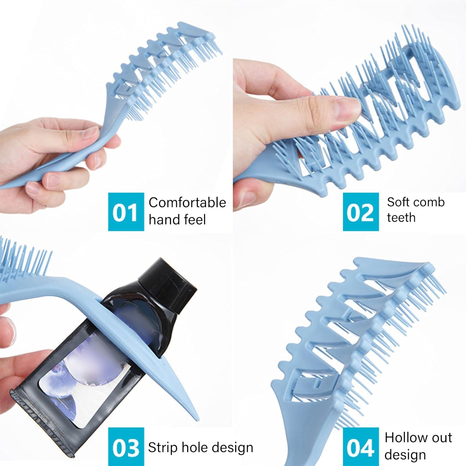 Curl Define Styling Hair Brush, Wet & Dry Multifunction Bounce Curl Brush for Detangling, Combing, Shaping and Defining Curls, Hair Brush for Women Men