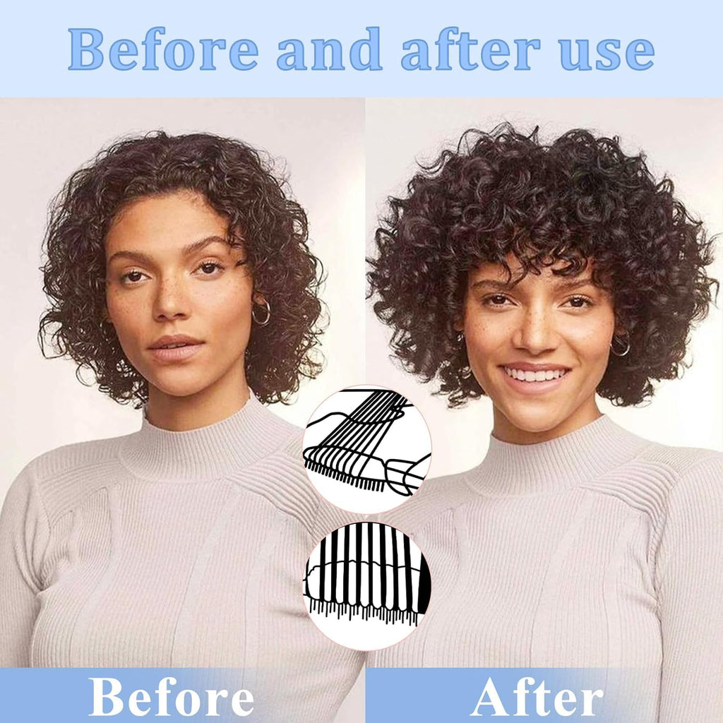 Curl Define Styling Hair Brush, Wet & Dry Multifunction Bounce Curl Brush for Detangling, Combing, Shaping and Defining Curls, Hair Brush for Women Men
