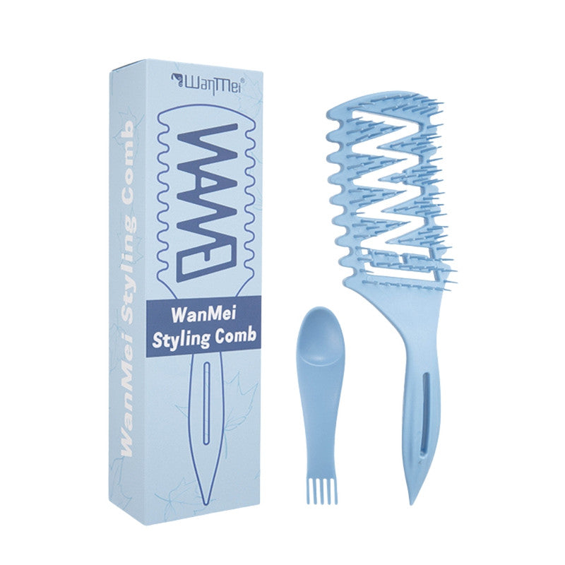 Curl Define Styling Hair Brush, Wet & Dry Multifunction Bounce Curl Brush for Detangling, Combing, Shaping and Defining Curls, Hair Brush for Women Men