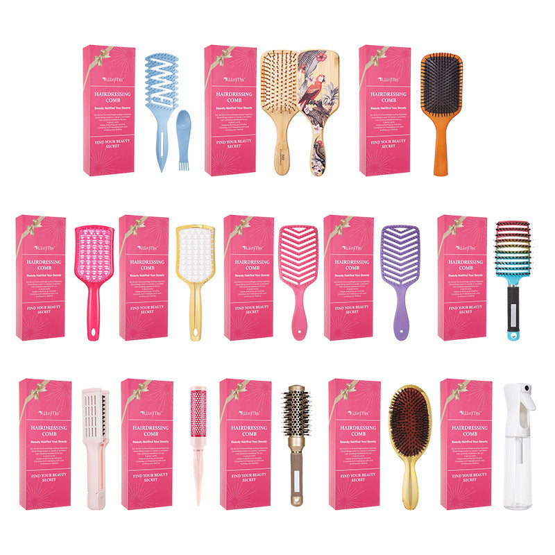 Vented Flex Detangler Hair Comb | Effortless Airflow Styling Brush | Fluffy Women's Hairdressing Comb